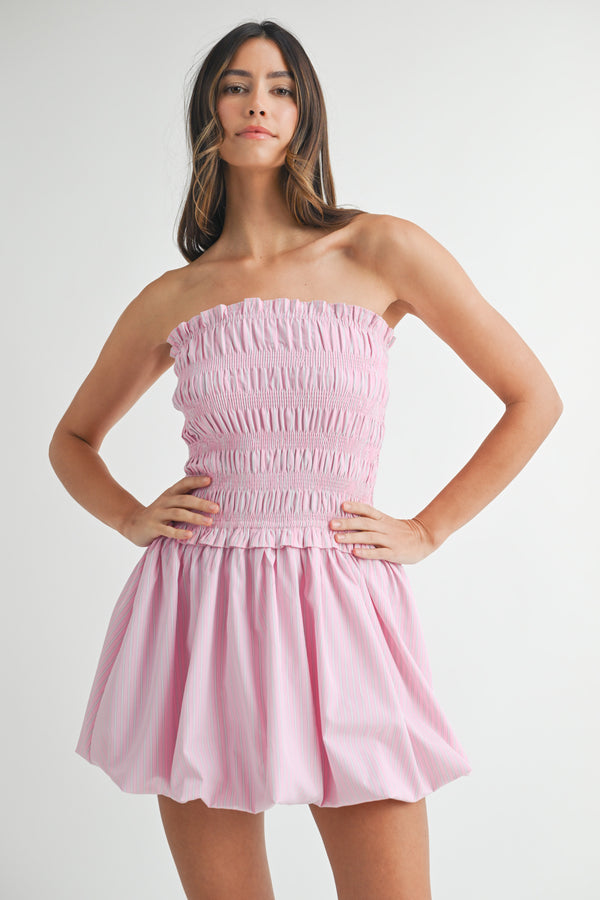 BABYDOLL BALLOON MINI DRESS