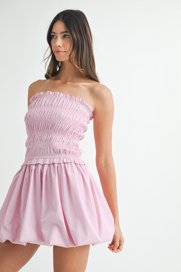 BABYDOLL BALLOON MINI DRESS