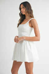 PATRI CORSET MINI DRESS WITH LACE UP DETAIL