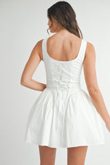 PATRI CORSET MINI DRESS WITH LACE UP DETAIL