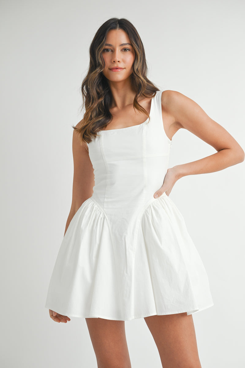 PATRI CORSET MINI DRESS WITH LACE UP DETAIL