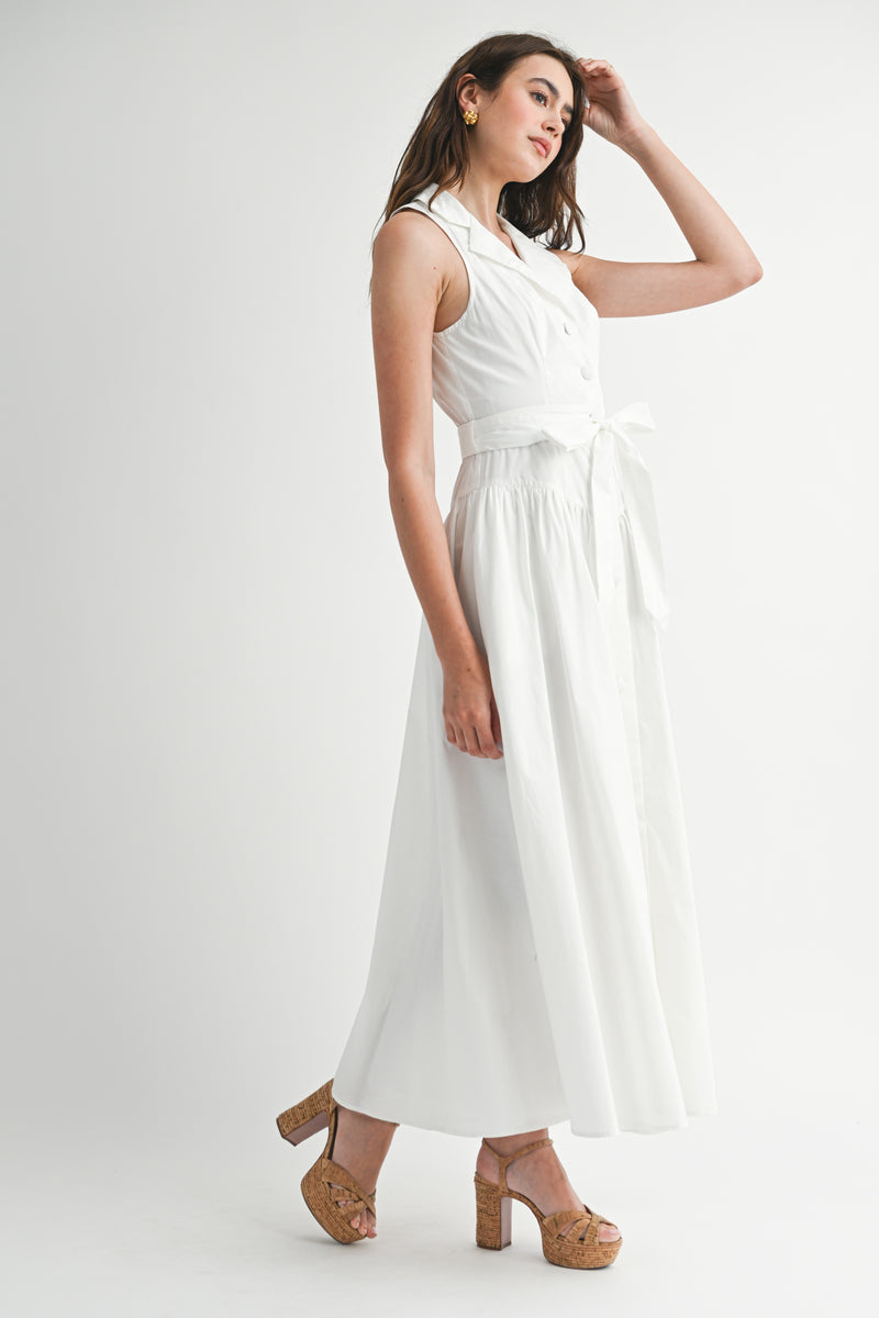 REGINA JACKET COLLAR MIDI DRESS