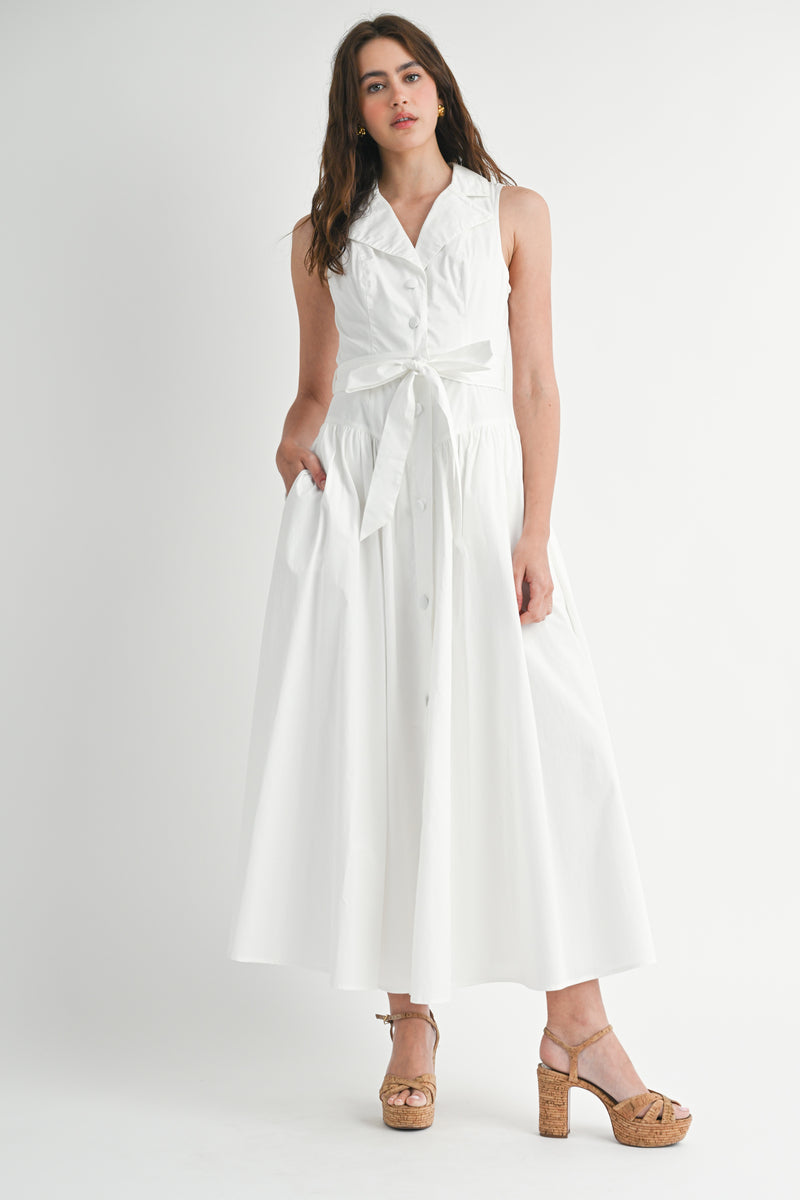 REGINA JACKET COLLAR MIDI DRESS