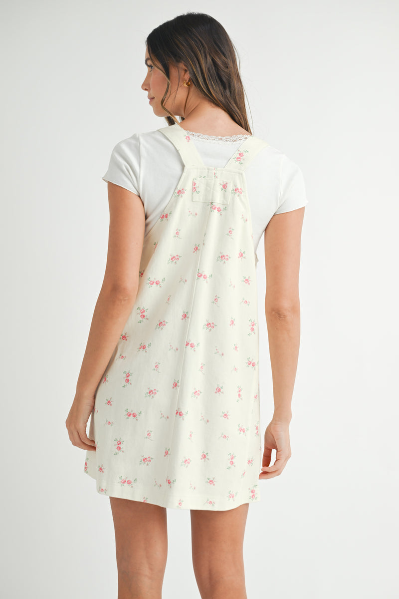 CLARABEL DITZY FLORAL OVERALL MINI DRESS