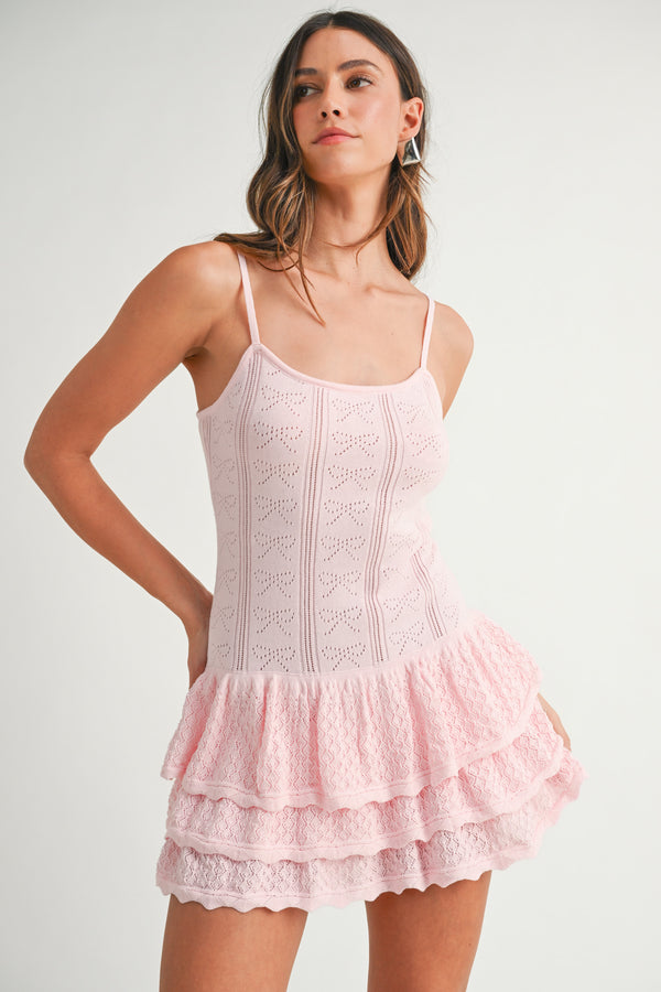 JANET RUFFLE MINI DRESS