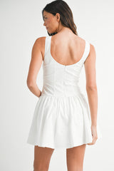 LAILA POPLIN LOW WAIST MINI DRESS
