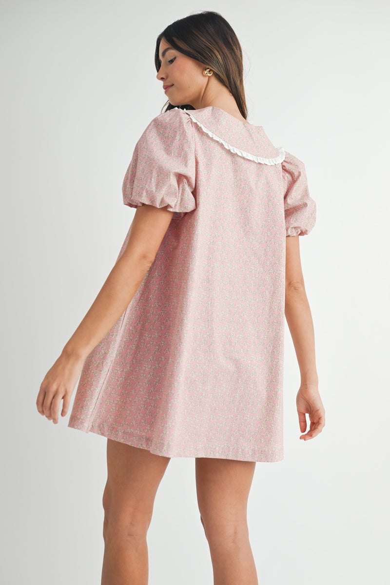 NIAMH PETER PAN COLLARED MINI DRESS