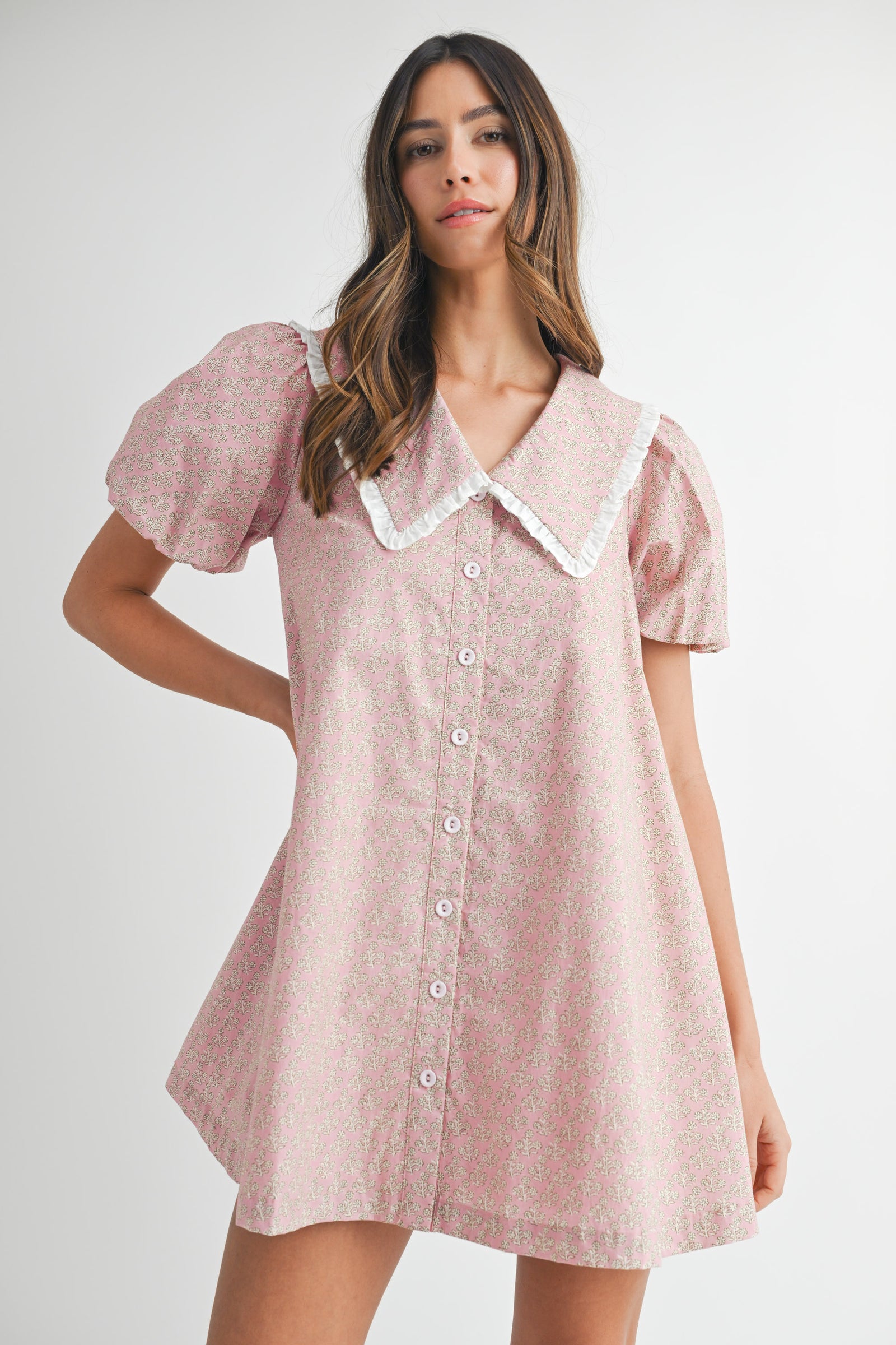 NIAMH PETER PAN COLLARED MINI DRESS – Mable Clothing