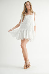 VICTORIA EYELET LACE MINI DRESS
