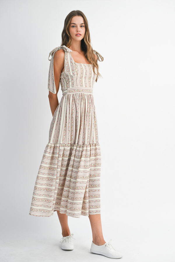 EKATERINA FLORAL PRINTED MIDI DRESS