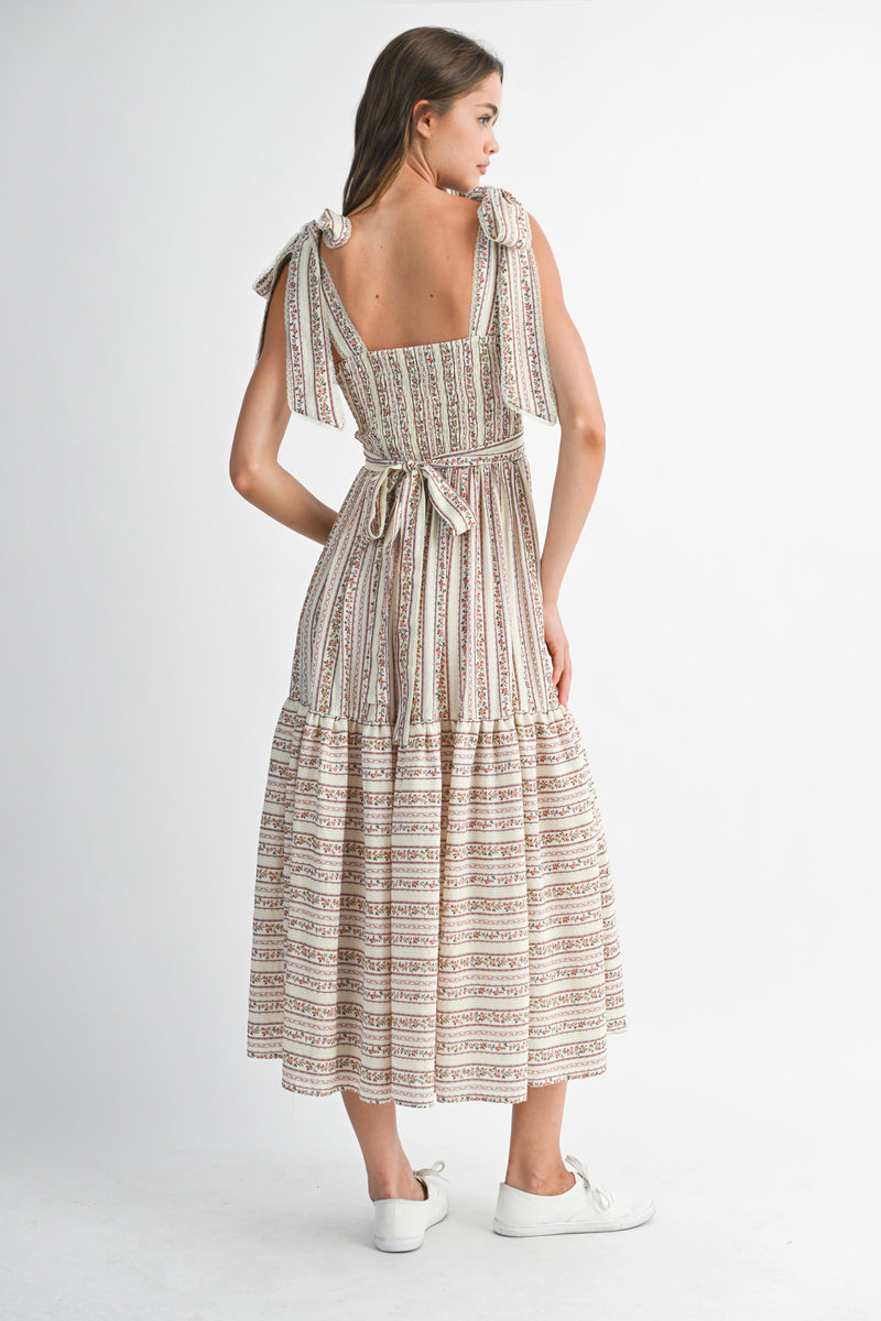 EKATERINA FLORAL PRINTED MIDI DRESS