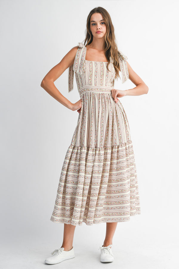 EKATERINA FLORAL PRINTED MIDI DRESS