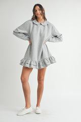 ELSINORE FRILL KNIT MINI DRESS