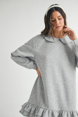 ELSINORE FRILL KNIT MINI DRESS