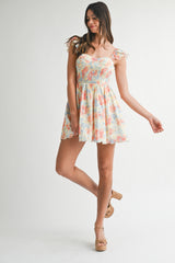 ESMERALDA SMOCKED MINI DRESS