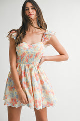 ESMERALDA SMOCKED MINI DRESS