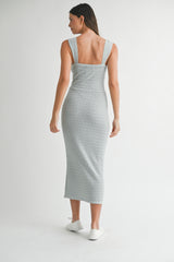 RAVINA POINTELLE KNIT MIDI DRESS