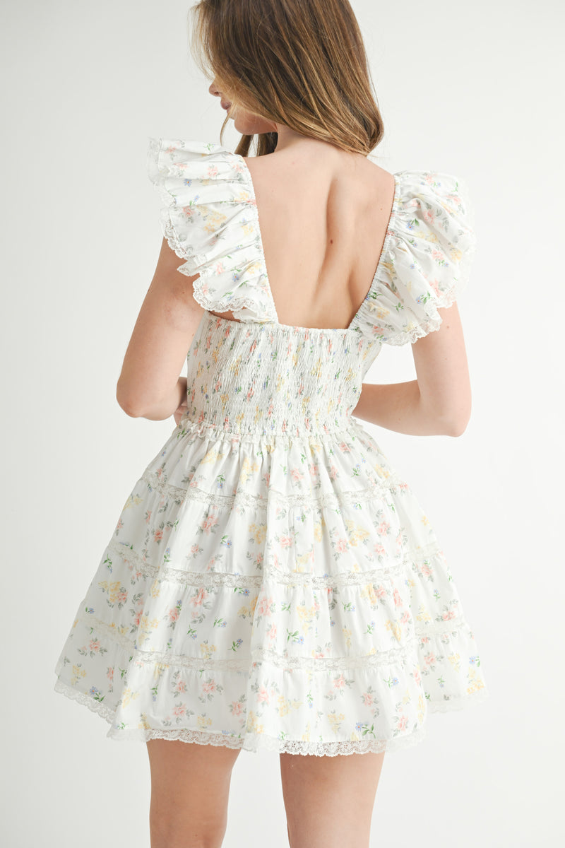 INARA FLORAL PRINTED MINI DRESS