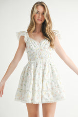 INARA FLORAL PRINTED MINI DRESS