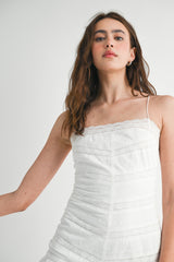 SARIAH HALTER LACE MINI DRESS