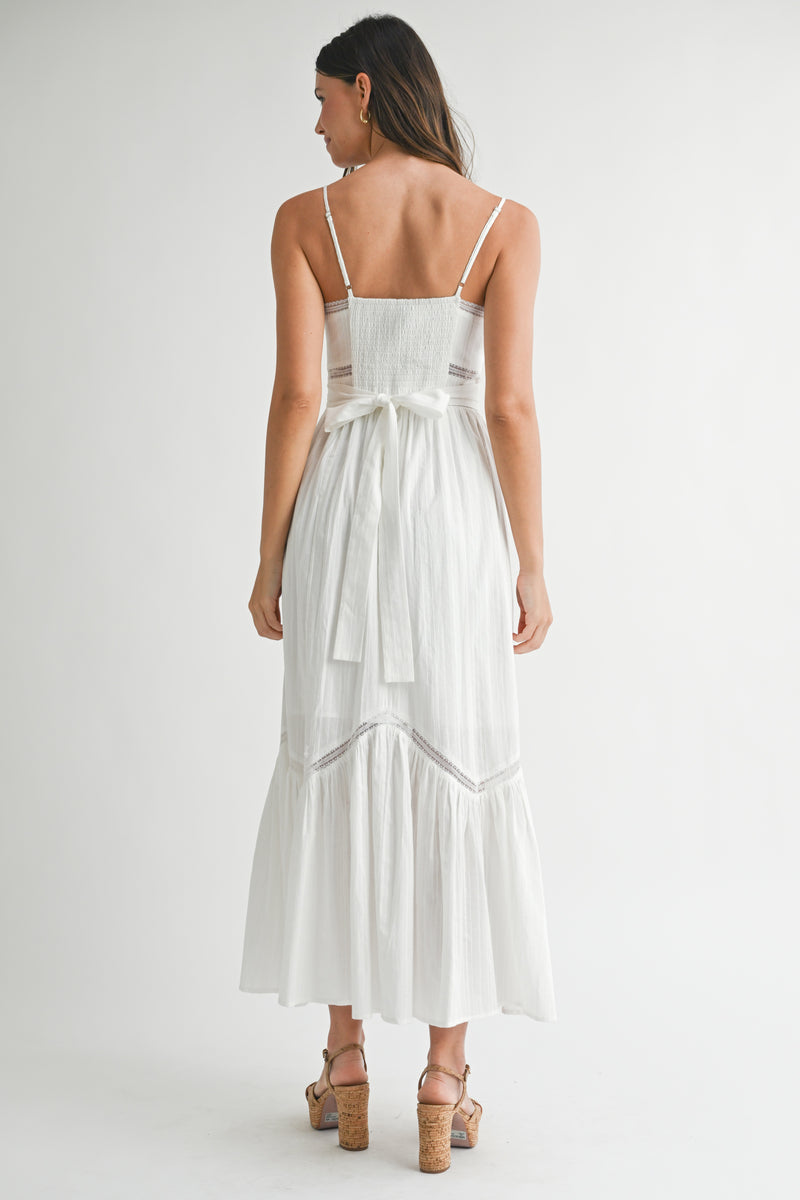 LILLEMORE LACE TRIM STRAP DRESS