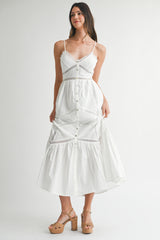 LILLEMORE LACE TRIM STRAP DRESS