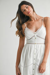 LILLEMORE LACE TRIM STRAP DRESS