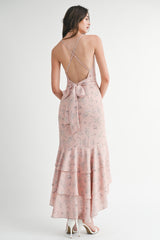 ASHBURY FLORAL RUFFLE MIDI DRESS