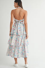 NOELLE PRINTED TIERED DRESS