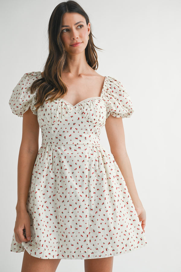 FRANCES PUFF SLEEVE MINI DRESS
