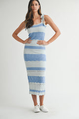 WILLOWMERE SCALLOPED KNIT MIDI DRESS