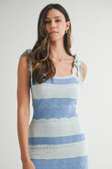 WILLOWMERE SCALLOPED KNIT MIDI DRESS