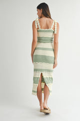 WILLOWMERE SCALLOPED KNIT MIDI DRESS