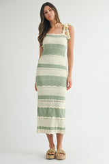 WILLOWMERE SCALLOPED KNIT MIDI DRESS