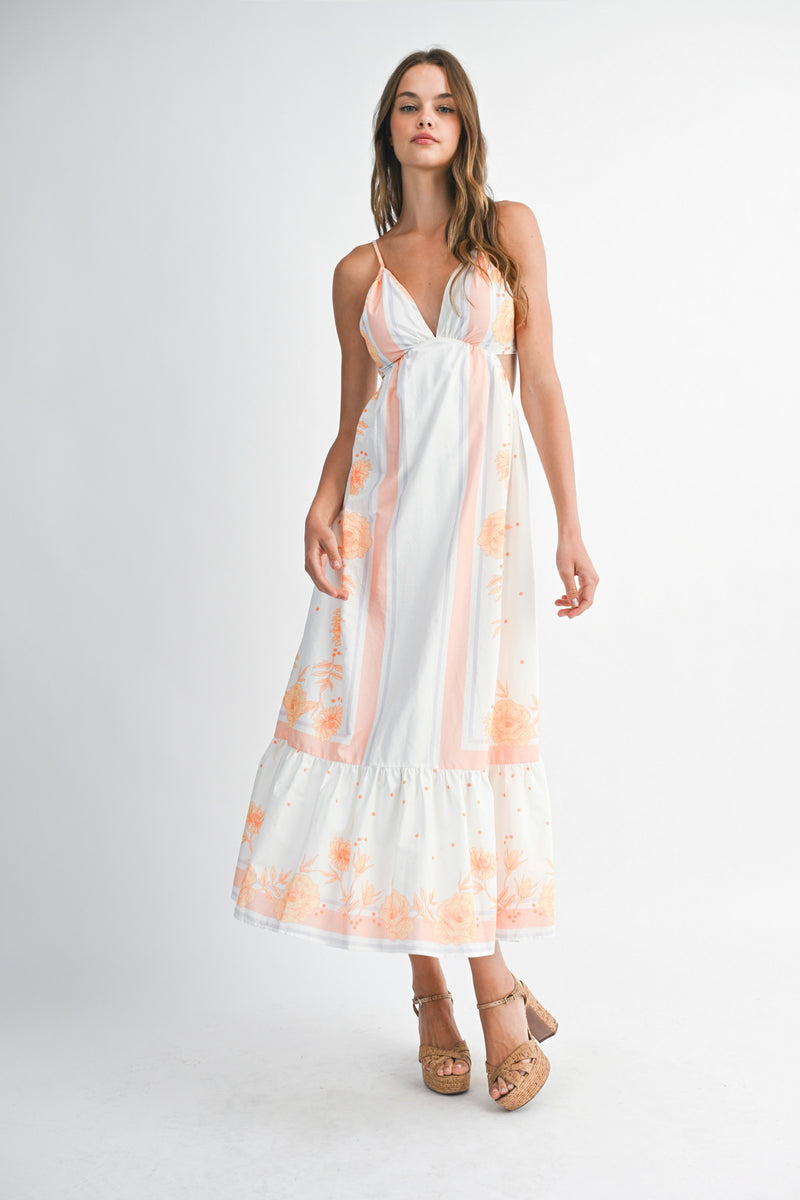 AUBREY PRINTED CAMI MIDI DRESS