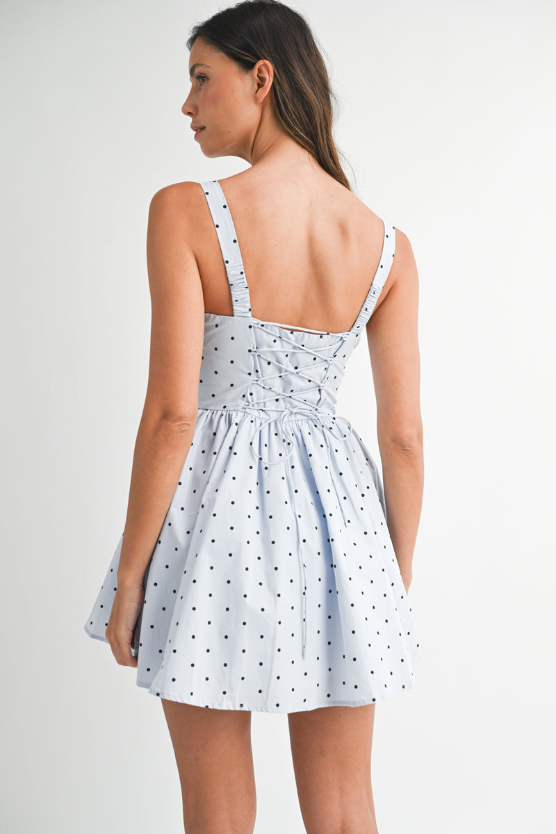 VADA PAISLEIGH LINEN BUSTIER MINI DRESS