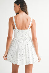 VADA PAISLEIGH LINEN BUSTIER MINI DRESS