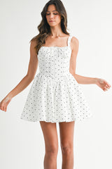 VADA PAISLEIGH LINEN BUSTIER MINI DRESS