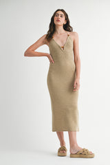 HANNAH CROCHET HALTER MIDI DRESS