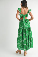 RUTH LACE RUFFLE SLEEVE DRESS