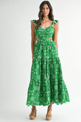 RUTH LACE RUFFLE SLEEVE DRESS