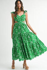 RUTH LACE RUFFLE SLEEVE DRESS