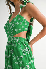 RUTH LACE RUFFLE SLEEVE DRESS