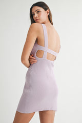 CHARLEY OPEN BACK RIBBED KNIT DRESS