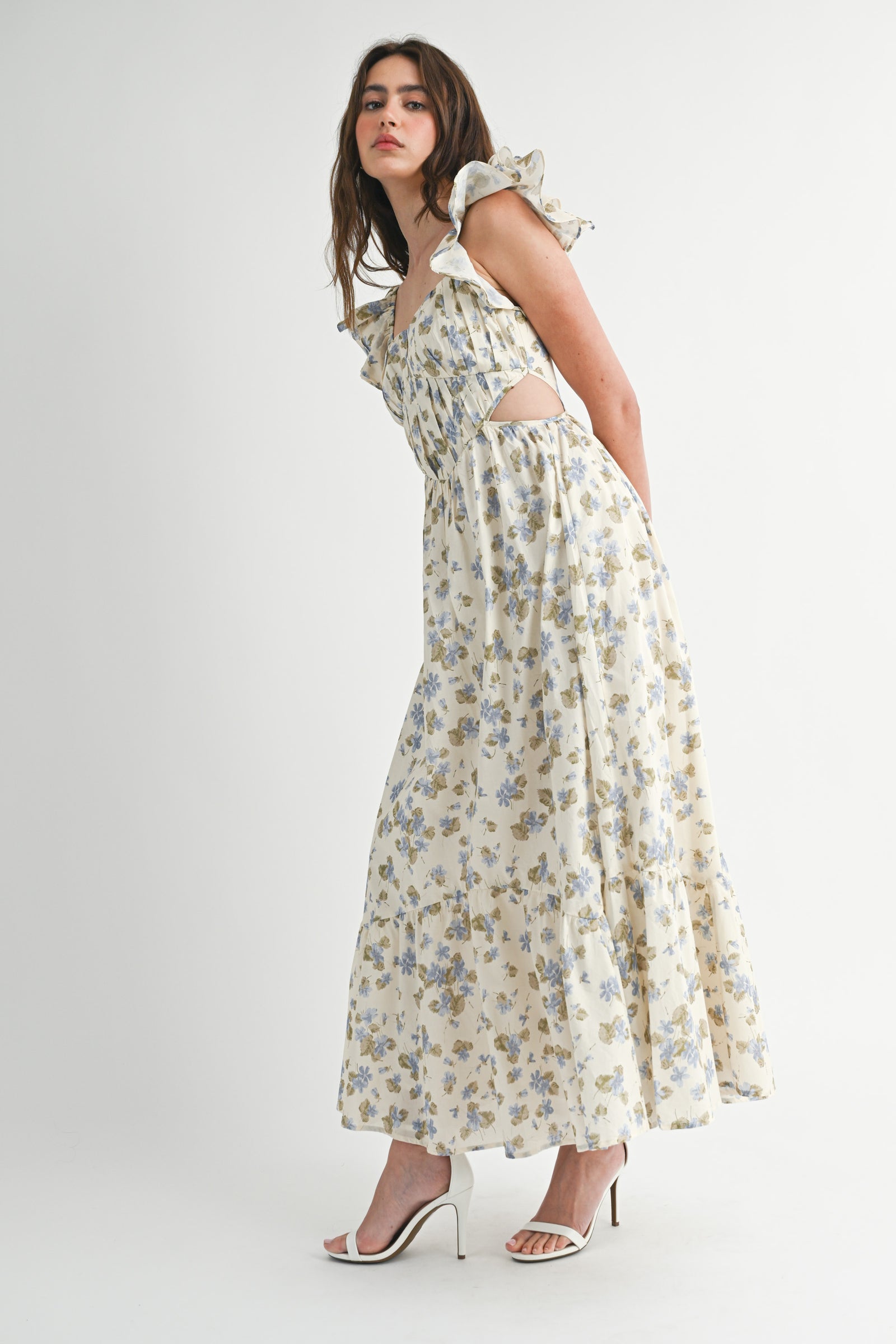 LUCIA FLUTTER SLEEVE CORSET DRESS – Mable Clothing