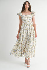 LUCIA FLUTTER SLEEVE CORSET DRESS