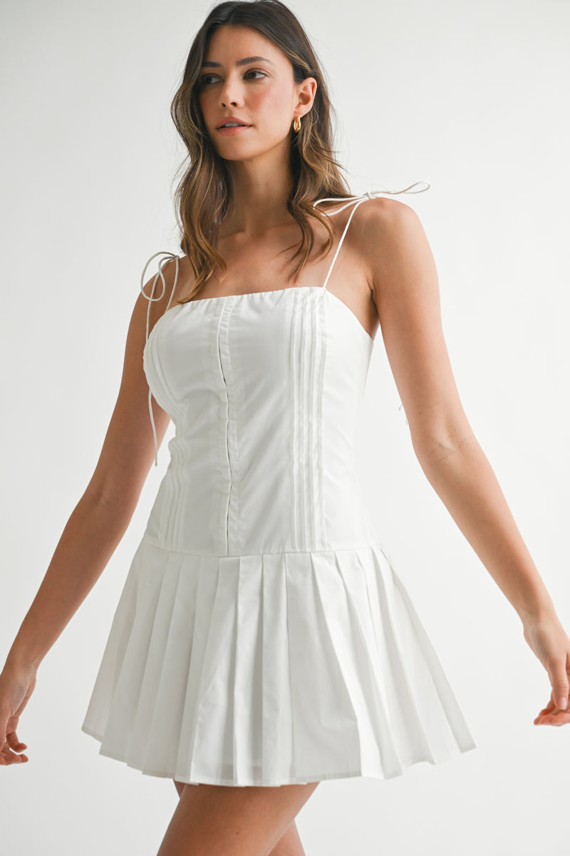 TIANA TUBE PLEATED DETAIL MINI DRESS