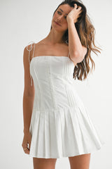 TIANA TUBE PLEATED DETAIL MINI DRESS