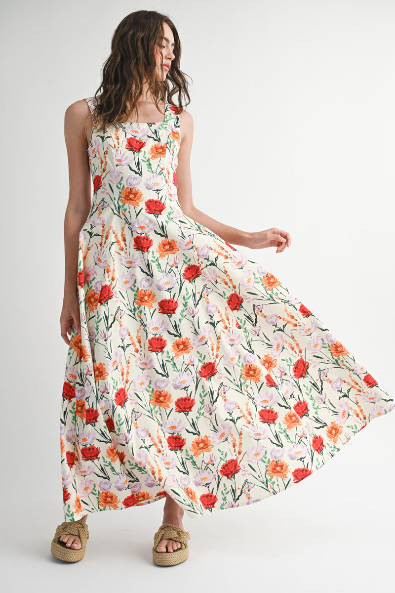 DIANA FLORAL SLEEVELESS MAXI DRESS