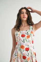 DIANA FLORAL SLEEVELESS MAXI DRESS